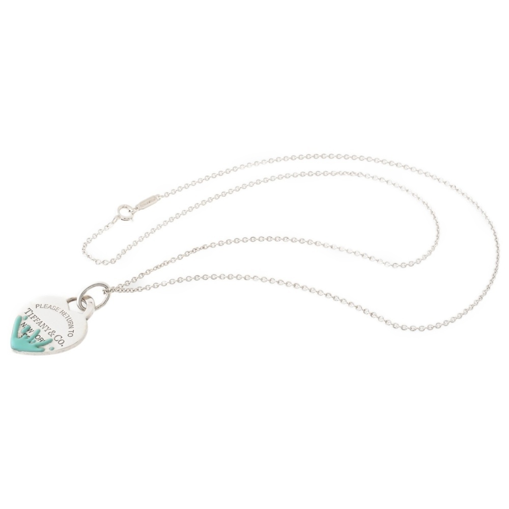 TIFFANY Blue Heart Necklace - Picture 4 of 8